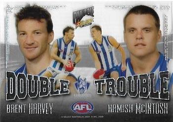 2009 Select AFL Pinnacle - Double Trouble #DT10 Brent Harvey / Hamish McIntosh Front